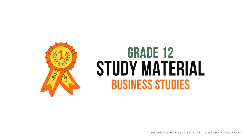 Download exam prep, study guides, Business Studies NSC - South Africa - Page - Grade 12 Study Material, Exam Preparation - Nonjabulo Tshabalala